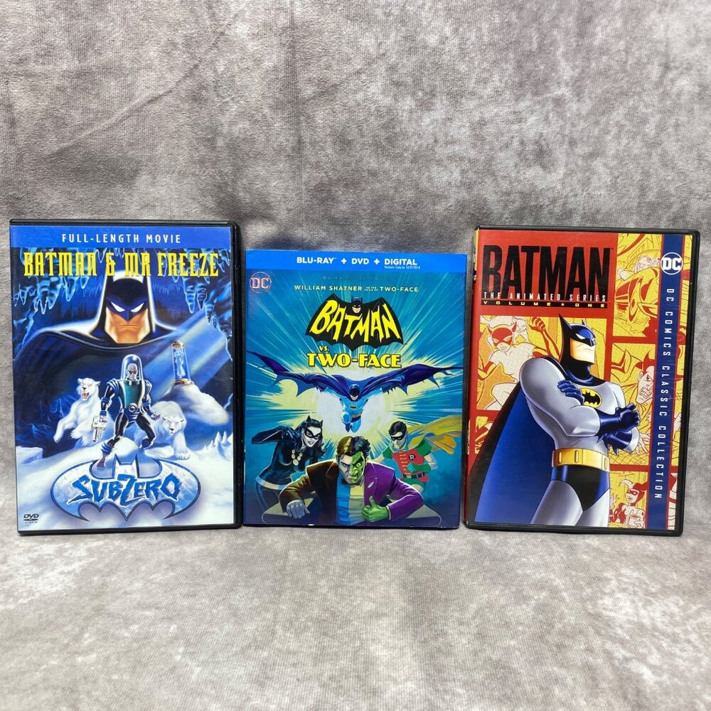 Batman Animated Blu-Ray / DVD Set Two-Face, Mr Freeze, The Dark Knight's